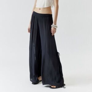 urban outfitters out from under tied up gauze wide leg pants